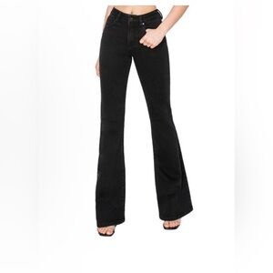 Risen High Rise Flare Jeans - Black